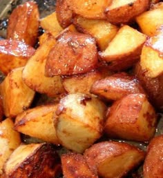 some fried potatoes are sitting on a plate and ready to be cooked in the oven