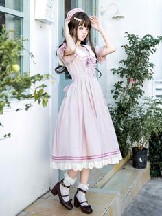 This price includes a dress and a sash.   A soft Sakura Pink that exudes femininity and grace, classic sailor style with a modern twist, lightweight and breathable fabric, ideal for staying cool during the summer. Whether you're strolling through a park or enjoying a day out with friends, our dress will keep you looking cute and feeling comfortable.    	 		 			Size 			S 			M 			L 			XL 			2XL 		 		 			Bust 			84 			90 			97 			104 			111 		 		 			Waist 			67 			73 			80 			87 			94 		 		 			Shou Horror Punk Fashion, Kawaii Leg Warmers, Kawaii Hair Accessories, Kawaii Hat, Style Summer Dress, Kawaii Sweatshirt, Happy Dresses, Sailor Style, Ribbon Dress