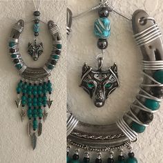 Unique gifts and decor Horseshoe Dreamcatcher, Steel Anniversary Gifts, Horseshoe Crafts Projects, Art Wolf, Horseshoe Projects, Wolf Wall Art, Horseshoe Decor, Southwestern Decor, Horseshoe Crafts