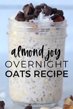 an overnight oats recipe in a jar