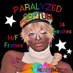 a digital painting of a woman holding a baby in her arms with the words party zed sestium on it