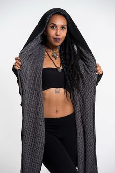 Woman Hoodie, Thai Clothes, Shawl Cardigan, Duster Cardigan, Hooded Cardigan, Women's T Shirts, Plus Size Womens Clothing, Nun Dress, Shirt Outfit