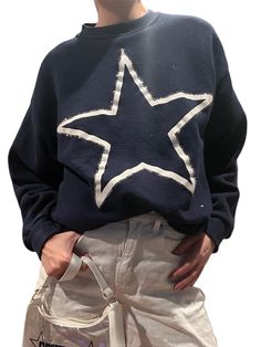 Vintage 1995 Dallas Cowboys sweatshirt. Size Large. This 1 of 1 sweatshirt was hand stoned (by me) around the star in dark silver rhinestones. Game Outfits For Women, Cowboys Sweatshirt, Dallas Cowboys Sweatshirt, Dallas Cowboys Game, University Of North Texas, Stadium Bag, Tcu Horned Frogs, University Shirt, Fc Dallas