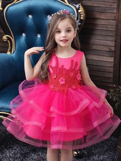 Princess Dresses Kids Ball Gowns, Beaded Flower Girl Dress, Lovely Princess, Princess Silhouette, Girls Dresses Online, Prom Girl Dresses, Kids Party Dresses, Party Clothes