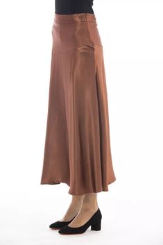 Transcend the ordinary with the Alpha Studio Satin Skirt, the epitome of modern elegance. Luxuriate in the fluidity of 100% Viscose material that gracefully flutters with your every move, tailored to perfection in Italy. Its sumptuous brown hue captures a rich, versatile aesthetic that effortlessly shifts from day to night. Dare to stand out, dare to be bold – your wardrobe is waiting for this timeless piece. Material: 100% Viscose Country of origin: IT Color: Brown Rich Women, Satin Midi Skirt, Satin Skirt, Dolce & Gabbana, Skirts For Sale, Overall Shorts, Timeless Pieces, Fashion Item, Midi Length