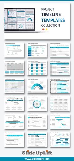 a bunch of papers that are on top of each other, with the words project time line