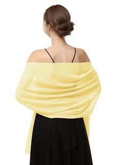 PRICES MAY VARY. Two sizes of the Wedding Stole are available, 200*48cm and 200*73cm Material: High Quality upgraded chiffon fabric, Featuring with Lightweight, Soft, Smooth, super Comfortable and Breathable. suitable for all seasons. This soft chiffon shawl is perfect as a must-have accessory for your evening dress, wedding dress, bridesmaid dress, cocktail dress, prom dress, party dress, homecoming dress, long beach dress. Wear this Soft Bridal Scaf with your dress, make you get more complimen Homecoming Dress Long, Elegant Shawl, Bridal Women, Chiffon Shawl, Simple Black Dress, Cocktail Dress Prom, Chiffon Wrap, Long Beach Dress, Dress Homecoming