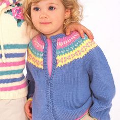 Patons Fair Isle Classic, 4 yrs | Yarnspirations Free Knit Patterns, Baby Cardigan Knitting Pattern Free, Kids Knitting Patterns, Knitting Patterns Free Sweater, Kids Cardigans, Fair Isle Cardigan, How To Start Knitting, Cardigan Pattern, Sweater Knitting Patterns