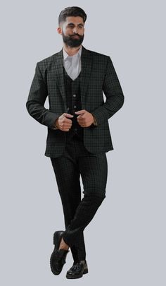 Men black plaid tweed suit includes jacket vest and a pant to feel cozy in minus temperatures. * We design ''BIG & TALL'' sizes suits also. * For Kid's suit = Kid's height should be below 5 feet , or else the suit will come under adult's suit * Double breasted pattern is also available. * Free customization. *𝐓𝐞𝐱𝐭 𝐦𝐞 𝐢𝐧 𝐭𝐡𝐞 𝐦𝐞𝐬𝐬𝐚𝐠𝐞 𝐬𝐞𝐜𝐭𝐢𝐨𝐧 𝐟𝐨𝐫 𝐚𝐧𝐲 𝐪𝐮𝐞𝐫𝐲.  * ■𝙁𝙖𝙗𝙧𝙞𝙘 :-  Premium tweed  📌𝙉𝙊𝙏𝙀:- ---------------  𝙋𝙊𝙎𝙎𝙄𝘽𝙄𝙇𝙄𝙏𝙔 𝙊𝙁 𝙇𝙄𝙏𝙏𝙇𝙀 Plaid Suits For Business In Winter, Dapper Fitted Winter Suits, Winter Formal Plaid Suits, Fitted Plaid Three-piece Suit, Check Suits For Men, 3 Piece Tuxedo, Black Tweed Jacket, Charcoal Suit, Check Pants