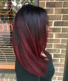 Hair Balayage Red, Balayage Red, Red Balayage Hair, Red Ombre Hair, Red Balayage, Wine Hair, Hair Balayage, Burgundy Hair, Ombre Hair Color