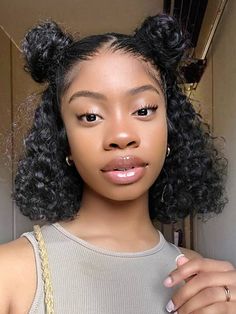 Water Wave Hair, Lace Front Bob, Mixed Curly Hair, Makeup Tip, Quick Natural Hair Styles, Cute Curly Hairstyles, Pelo Afro, Curly Hair Styles Easy, Pretty Braided Hairstyles