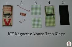 the magnetic mouse trap clips are on display