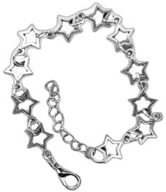 Star-shaped Metal Bracelets As Gifts, Star Shaped Metal Jewelry With Lobster Clasp, Star-shaped Metal Jewelry With Lobster Clasp, Adjustable Star Shaped Metal Bracelets, Adjustable Metal Bracelet With Star Charm, Adjustable Star-shaped Metal Bracelets, Adjustable Metal Charm Bracelet With Star Charm, Adjustable Metal Star Bracelet, Adjustable Star-shaped Metal Bracelet