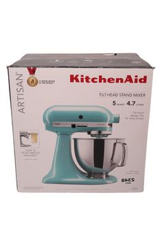 the kitchen aid 5 - speed stand mixer is in its box