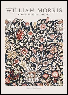 the front cover of william morris's classic botanical pattern