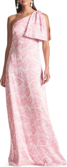 Sachin & Babi Chelsea Bow One-Shoulder Gown | Nordstrom Mob Dress, Mother Dresses, Social Dresses, Beach Wedding Inspiration, Damask Rose, One Shoulder Gown, Guest Attire, Mob Dresses, Mother Of Groom