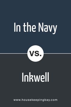 In the Navy SW 9178 by Sherwin Williams vs Inkwell SW 6992 by Sherwin Williams Sw Inkwell, Sw Blue Paint Colors, Sky In The Deep, The Ocean At Night, Deep Blue Paint, Sherwin Williams Coordinating Colors, Hallway Colours, Ocean At Night