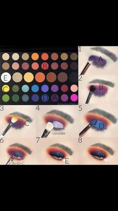 Makeup Looks Crazy, Cute Eyeshadow Ideas, Eyeshadow Ideas For Brown Eyes, Cute Eyeshadow, Festival Make Up, Eyeshadow Ideas