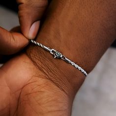 The Rope Bracelet in White Gold- 2mm features a bold yet simple twisted design that can be worn with any outfit, day or night. Pick it up with a matching 2mm Rope Chain in 14k White Gold and it's sure to take your look to the next level. Upgrade your fit with the perfect drip! This product is guaranteed for life – GLD will repair or replace the item should you experience any defects in craftsmanship or breakage. Specifications - Width: 2mm - Length: 6", 7", 8", & 9" - Weight: (Weight can vary +/ Minimalist Rope Chain Bracelets, Minimalist Rope Chain Bracelet For Everyday, Minimalist Rope Chain Bracelets For Everyday, Classic Rope Chain Bracelets As Gift, White Gold Bracelet, Vermeil Jewelry, Custom Earrings, Rose Gold Bracelet, Gold Plated Bracelets