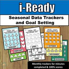 i - ready seasonal data trackers and goal setting for the year 1 to 5