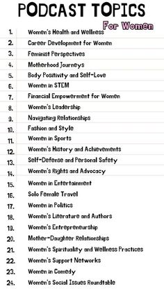 Printable List Of Podcast Topic Ideas Podcasts Topics For Women, Podcast Business Plan, Podcast Ideas For Women, Podcast Topics Ideas For Women, Stuff To Talk About, Podcast Planning, Inspirational Podcasts