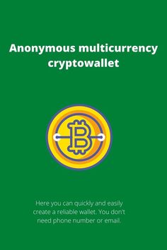 an ad for crypt wallet with the words anonymouss multicurrency cryptwallet