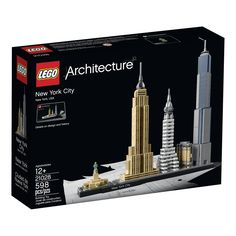 the lego architecture new york city set is in its box