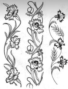 an old fashioned tattoo design with flowers and vines