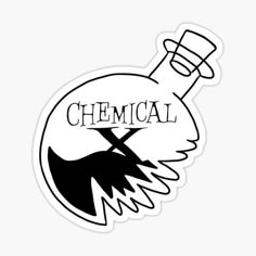 a sticker with the words chemical on it