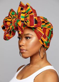 This fabulous headwrap was made by created women in Cameroon. It has the vibrant colors of the Ghana flag. The Ghana is 22 by 72 and is suitable for any headsize. Use it as a headwrap or scarf Ankara Headwrap, Head Wraps For Women, Head Wrap Styles, Mode Turban, Kente Cloth, African Head Wraps, Head Wrap Scarf, Turban Headwrap, African Print Fabric