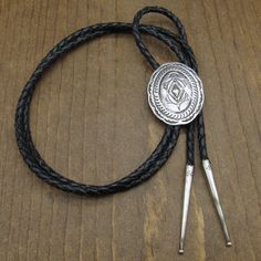 Handsome vintage bolo hammered from a coin, whose edges are still detectable. Native American hand-stamped including a center turtle fetish design. Macs Indian Turtle Design, Native American Jewelry, Silver Coins