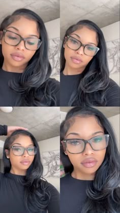 Glasses Inspiration, Pretty Females, Black Girls Hairstyles, Pretty Face, Pretty Hairstyles, Hair Goals, Cute Hairstyles, Wig Hairstyles