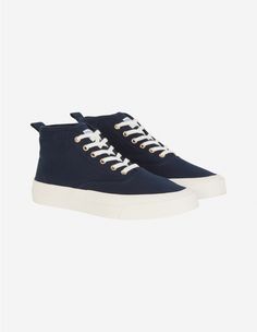 HIGH-TOP SNEAKERS | Maison Kitsuné Canvas High-top Sneakers For Everyday, Everyday Canvas High-top Sneakers, Custom Lace-up Canvas Sneakers With Rubber Sole, Everyday Canvas High-top Sneakers With Gum Sole, High-top Canvas Sneakers For Everyday, Canvas High-top Sneakers With White Sole For Everyday Wear, Everyday High-top Sneakers With Vulcanized Sole, Everyday Canvas High-top Lace-up Sneakers, Everyday Canvas Lace-up High-top Sneakers