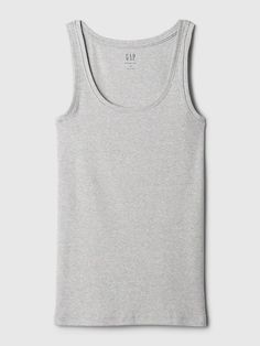 Modern Tank Top | Gap Gap Tank Top, 2024 List, Modern Tank, Gray Tank Top, Western Clothing, Long Tank Tops, Long Tank, Grey Tank Top, Gray Tank