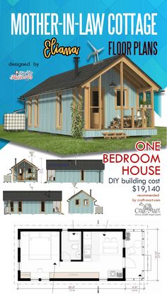 the floor plan for a small cottage