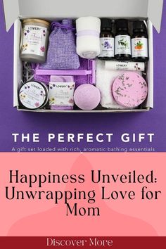 the perfect gift for mom includes lavenders, unwrapping love for her