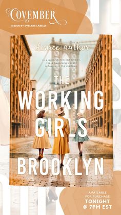 the working girls's brooklyn novel is shown in front of an orange and white background