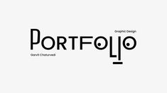 a black and white typeface with the words portfojo