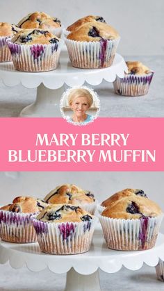 Mary Berry Blueberry Muffin Recipe Blueberry Recipes Muffins, Recipe Blueberry Muffins, Assorted Muffins, Mary Berry Recipes Baking, Tiny Meals, Mary Berry Baking, Mary Berry Recipes, Mary Berry Cakes, Fresh Blueberry Muffins