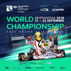 a poster for the world kart championship