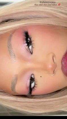 Maneater Aesthetic Makeup, Pink Glitter Makeup Looks Black Women, Pink Makeup Black Women, Pink Under Eye Makeup, Pink Birthday Makeup, Birthday Makeup For Black Women, Makeup Looks Eyeshadow, Pink Glitter Eyeshadow