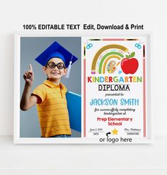 Preschool Certificate, Kindergarten Graduation Diploma, Kindergarten Certificates, Preschool Certificates, Kindergarten Diploma, Prek Graduation, Preschool Diploma, Graduation Diploma, School Date