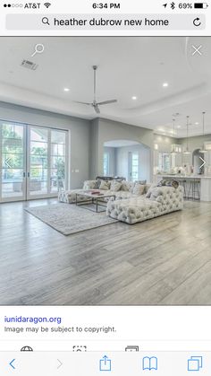 an open floor plan is shown on the instagram page for real estate listing company