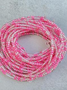 Fee shipping 5 of each strand Adjustable Pink Waist Beads With Spacer Beads, Pink Bohemian Waist Beads With Colorful Beads, Pink Festival Waist Beads, Pink Waist Beads For Festivals, Bead Store Shops, Waist Jewelry, Waist Beads, Jewelry Accessories Ideas, Accessories Ideas