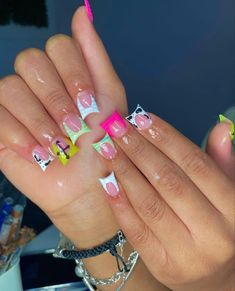 Cute Short Freestyle Nails, Duck Tip Nails Short, Cute Short Duck Nail Sets, Short Acrylic Junk Nails, Shortie Duck Nails, Simple Duck Nails Short, Cute Short Duck Nails, Baddie Spring Nails