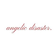 Angelic Disaster Tattoo, Tattoo Inspo Quotes, Red Word Tattoos For Women, Tattoos In Red, Angelic Words, Tattoo Red, Type Tattoo, Small Pretty Tattoos, Red Ink Tattoos