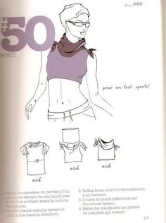 an instruction manual for sewing the top and shorts