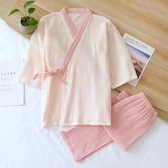 Wrap yourself in comfort with our Women's Short Sleeve Cotton Crepe 3-Piece Pajama Set! 🌙✨ Perfect for cozy nights in or lazy mornings, this set offers ultimate comfort and style. Treat your mom to the gift of relaxation and luxury this Mother's Day with this delightful pajama set! #CottonCrepePajamaSet #ShortSleevePajamas #OriginalPajamas #CozyComfort #EverydayEssentials #MothersDayGift #GiftsForHer #TreatYourMom Lounging Outfit, Cotton Nightwear, Kimono Pajamas, Comfy Sets, Casual Evening, Cotton Kimono, Kimono Style, Japanese Kimono, Traditional Japanese