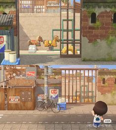 two screens showing the same scene in animal crossing