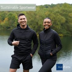 The #BluePiranha team love this new range of sustainable sportswear from @Behrensgroup1834 made from recycled polyester and recycled nylon ♻️ The range comes in both men’s and women’s styles and is available in both black and navy. You can layer with the Eco tech Gilet for an extra layer of warmth in the colder months. All the garments are designed with lightweight and moisture-wicking fabric in order for the garments to be breathable when working out 🏃 🚴 Moisture Wicking Fabric, Black And Navy, Moisture Wicking, Navy, Fabric